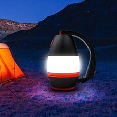 L001 5W USB CHABBING Lampada da campeggio a mano a mano con funzione di potenza (rosso)