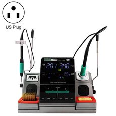 Sugon T3602 110V 240W Dual Station Nano Stazione di saldatura elettrica con doppia impugnatura, spina USA
