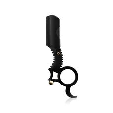 2 PCS MANUALE UOMO ANELLO IN ACCIAIO INOSSIDABILE RAZOR SENZA BLADA (Nero)