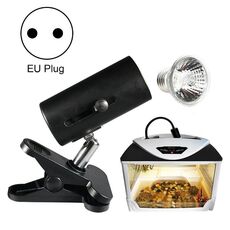 ZY-UAB Tartaruga retroilluminazione UVA Riscaldata Arrampicata da arrampicata per animali domestici, spina UE con lampadina (stand leggero nero corto)