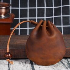 Mini organizzatore di portamonete in pelle vintage 18L-107 (Brown)