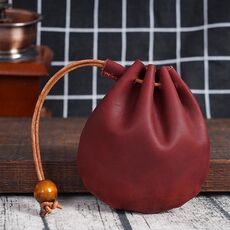Mini Organizzatore di monete vintage in pelle vintage 18L-107 (vino rosso)