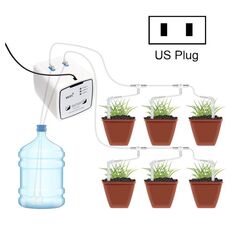 WD-01ade WiFi Gardening Gardening Controller per irrigazione, Specifica: Doppia Pump 15 Pentole (spina USA)