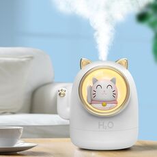 A-16 Home Office Silent Mini Lucky Cat Humidificatore USB (bianco)