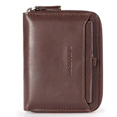 BAELLERRY D3124 Breve portafoglio in pelle PU con cerniera Zipper Youth Youth Piccolo portafoglio (verticale viola)