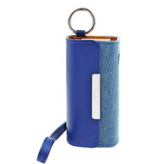 Sacchetto di stoccaggio di cuoio portatile di sigaretta per IQO 3.0 / 3.0 duo (blu + blu)