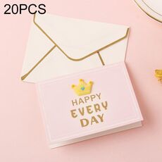 20 pezzi 3D Holiday Blessing and Thanksgiving Card con busta (icona della corona)
