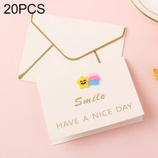 20 pezzi Benedizione 3D Benedizione e carta di ringraziamento con busta (icona del cuore arcobaleno)