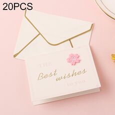 20 pezzi 3D Benedizione e carta di ringraziamento con busta (icona fiore)