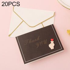 20 pezzi 3D Holiday Blessing and Thanksgiving Card con busta (icona del cuore dito)