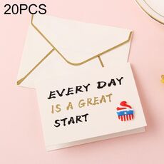20 pezzi 3D Holiday Blessing and Thanksgiving Card con busta (Ice Cream Icon)