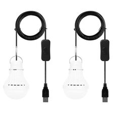 Lampada da lampadina USB da 5W, Specifica: filo interruttore 6500k freddo bianco, quantità: 2pcs