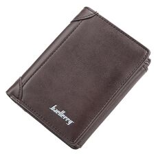 BAELLERRY D1307 UOMO UOMO MULTI-CARTA MULTI-CARTA TRI-PIGHT PICCOLPERO PICTRIFFIACCIO THIN BOCKLE PORTA DI MONETA (Brown)