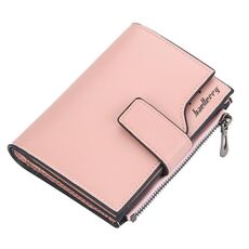 BAELLERRY N5013 Ladies Portata portafoglio multi-carte Slot Slot Zipper Fibbia Borsa con cerniera (Rosa)