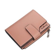 BAELLERRY N5013 Ladies Portata portafoglio multi-card Slot Slot con cerniera con cerniera Borsa con cerniera (Dark Pink)