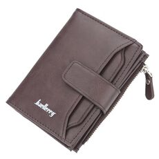 BAELLERRY D3218 BREZZO BREVE SLOT MULTI-CARD SLOT Zipper Portafoglio portata grande capacità (marrone)
