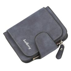 BAELLERRY Ladies fibbia Nubuck in pelle portamonete in pelle carino piccolo portafoglio studente fresco (blu profondo)