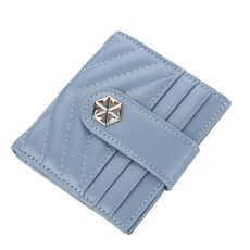 Porta carte da donna Boisen Scorsa in rilievo in rilievo in rilievo con fibbia della carta Bank Holder Piccolo portafoglio (blu)