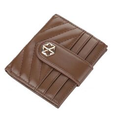 Porta carte da donna Boisen Guffing Multi-Card Slot Bickle Bank Bank Holder Portafoglio Piccolo portafoglio (Maroon)