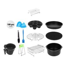 12 pezzi / set Friggitrice d'aria da 7 pollici ACCESSORI ACCESSORI IN ACCIAIO INOSSIDABILE