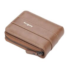 BAELLERRY UOMINI BREVE WACKLET BUDGLE MULTI-CARD BUSH BUSINO TRI-PILUPPA con zip tri-fold (leggero-caffè)