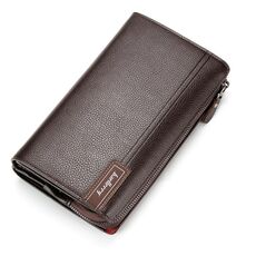 BAELLERRY UOMINI PU PULONE IN PULONE IN PELLE BUSINESS BUSINESS CASUL LYCHEE modello con cerniera con cerniera (marrone)