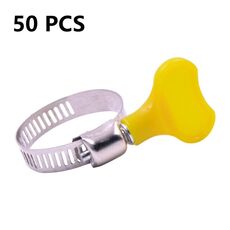 50 Pz Plastic Maniglia in acciaio inox Acciaio inossidabile Gola Clamp Fibbia Acqua Morsetto