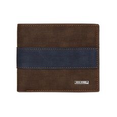 MENBENSE grande portafoglio opaco a breve capacità multi-card (marrone scuro)