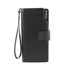 Minbense Fashion Business Simple Handbag PU Portafoglio maschio grande capacità (nero)