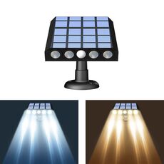 Lampada da parete all'aperto per rilevamento solare a LED Highlight Smart Simulation Camera Road Light (Cool White 6000K)