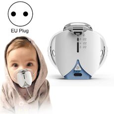 Nebulizzatore micro-maglia indossabile a mani libere per adulti e bambini, Stile: con spina UE (Blu bianco blu)