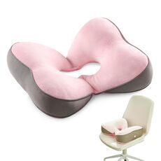Fannis Butterfly Office Hip Support Memory Foam Cushion, dimensione: 41x33x8cm (rosa)