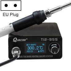 Ironio a temperatura costante a schermo da 1,3 pollici a Quecoo, set: Plug UE (955+M8)