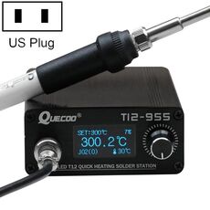 Ironio a temperatura costante a schermo da 1,3 pollici a Quecoo, set: plug US (955+P9)
