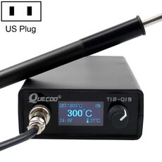 Stazione di saldatura del display Quecoo da 1,3 pollici con manico, set: plug US (Q19+M8)