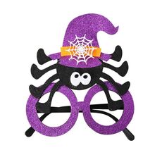 3 PCS Halloween Decorazione Scheletro di occhiali divertenti Scheletro Spider Horror Props Purple Spider