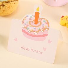 100 pezzi di biglietti d'auguri di cartoni animati carini (torta)