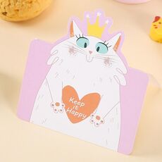 100 pezzi di biglietti d'auguri di cartoni animati carini (gatto)