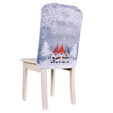 Le sedie a fiocrometro per la foresta di cartoni animati di Natale coprono forniture decorative (grigio)