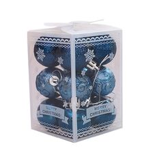 12pcs 4cm Christmas Ball Special Shape + Glitter + Bright Set (a tarda notte)