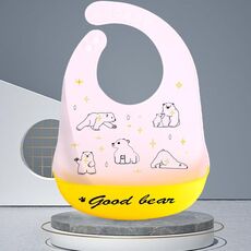 Spray per bambini spray impermeabile in silicone bavaga asciugamano di saliva ultra-sottile, schema: orso sciocco