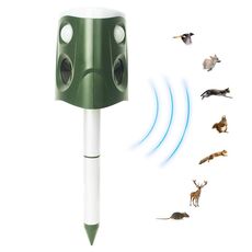 SJZ026 Repellente per animali da esterno a energia solare ad ultrasuoni a 360 gradi