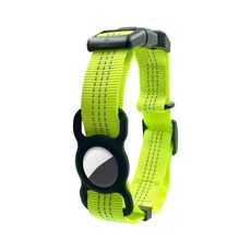 PUGGA GG1002 Polyester Disposition Protector Collar per Airtag, dimensioni: L (verde fluorescente)