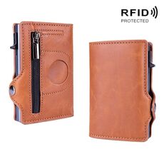 Porta della scheda multi-compartimento X-85 RFID per Airtag (albicocca)