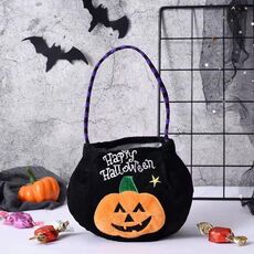 2 sacchetti di caramelle per bambini sacchetto di stoffa regalo per bambini per Halloween (zucca)