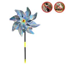5PCS Balcone Giardino Terreno agricolo Riflettore cattura uccelli Mulino a vento laser anti-uccello, Stile: ottagono argento