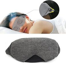 Maschera per occhi per dormire traspirante regolabile con naso metallico (nero)