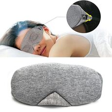 Maschera per occhi per dormire traspirante regolabile con naso metallico (grigio)