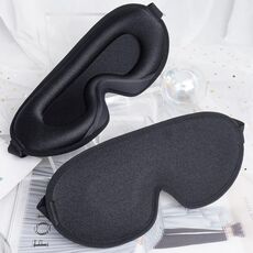 Maschera per gli occhi ombreggiante per il sonno vuota traspirante tridimensionale, specifica: nera