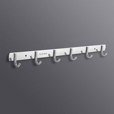 Gancio appendiabiti posteriore in acciaio inossidabile 304 senza perforazione, specifica: 6 ganci